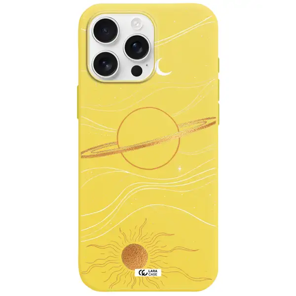 Saturn Apple Iphone 16 Pro Max Silicone Canary Yellow Case