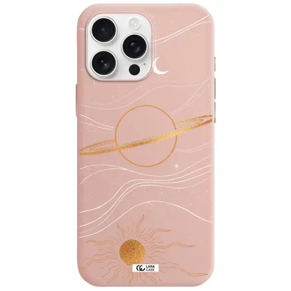 Saturn Apple Iphone 16 Pro Max Silicone Pastel Pink Case