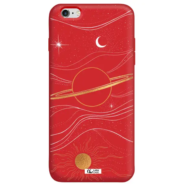 Saturn Apple iPhone 6 plus Silicone Imperial Red Case