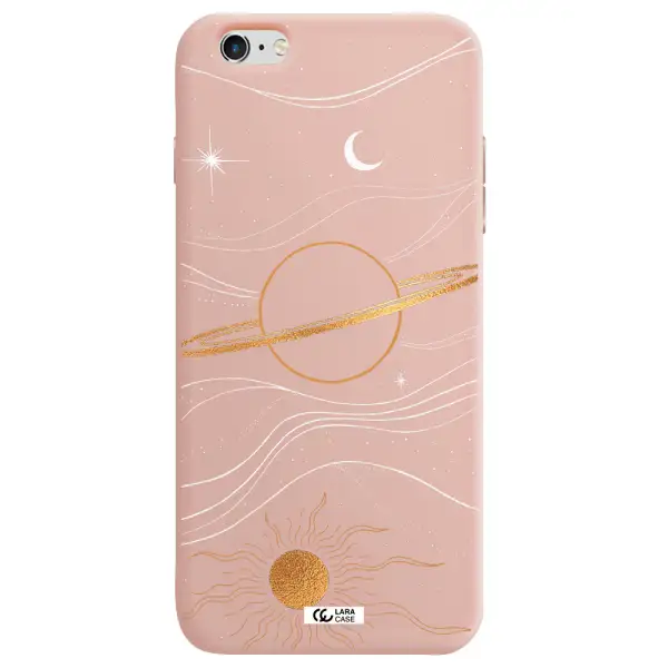 Saturn Apple iPhone 6 s plus Silicone pastel pink Case