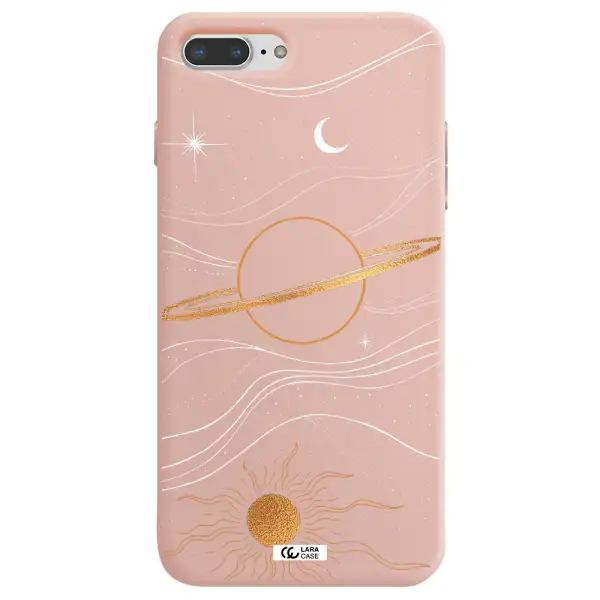 Saturn Apple iPhone 7 plus Silicone pastel pink Case