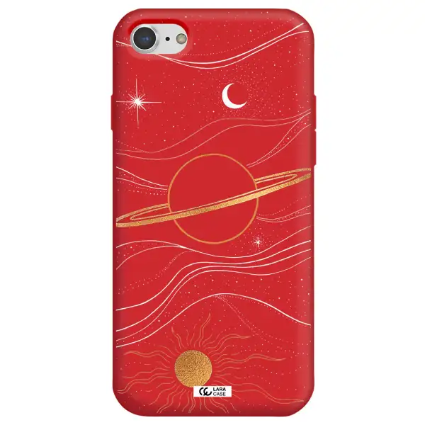 Saturn Apple iPhone 7 Silicone Imperial Red Case