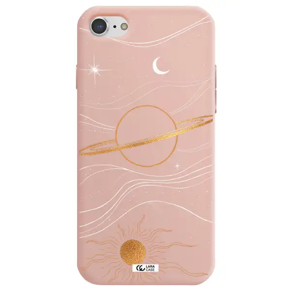 Saturn Apple iPhone 8 Silicone pastel pink Case
