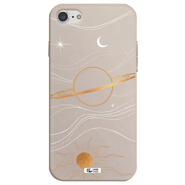 Saturn Apple iPhone 8 Silicone Stone Case
