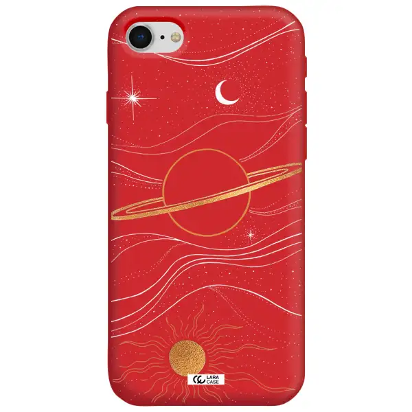 Saturn Apple iPhone se 2020 Silicone Imperial Red Case