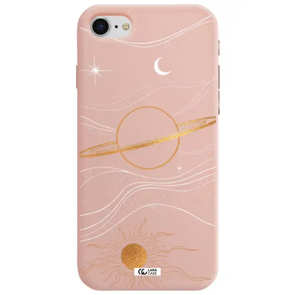 Saturn Apple iPhone se 2020 Silicone pastel pink Case