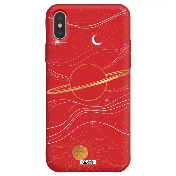 Saturn Apple iPhone X Silicone Imperial Red Case