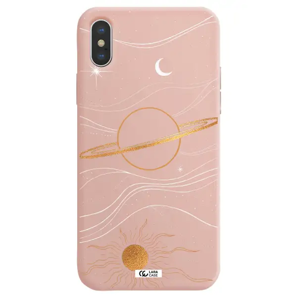 Saturn Apple iPhone X Silicone pastel pink Case