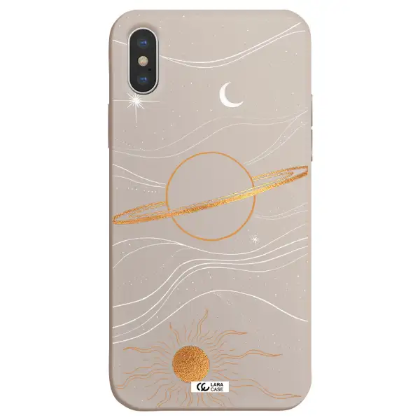 Saturn Apple iPhone X Silicone Stone Case