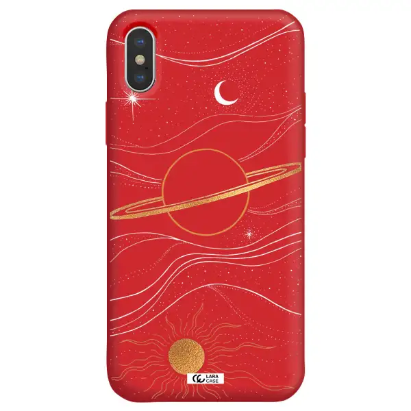 Saturn Apple iPhone XS Silicone Imperial Red Case