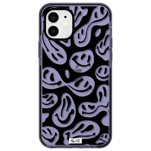 Smiley Faces Apple iPhone 11 impact Lilac Case