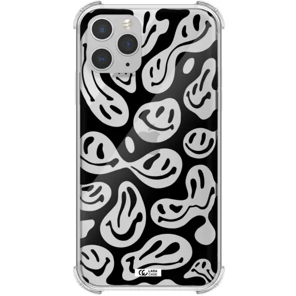 Smiley Faces Apple iPhone 11 pro Clear PC Case