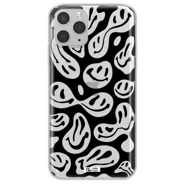 Smiley Faces Apple iPhone 11 pro Clear TPU Case