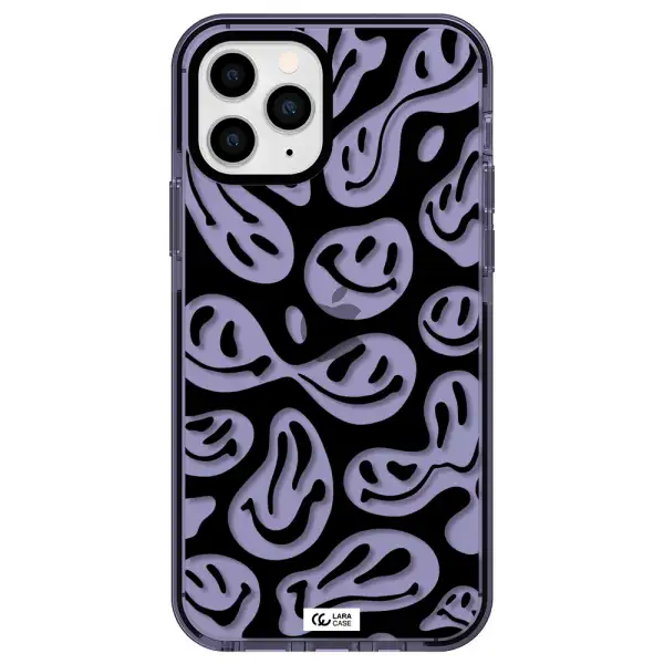 Smiley Faces Apple iPhone 11 pro impact Lilac Case