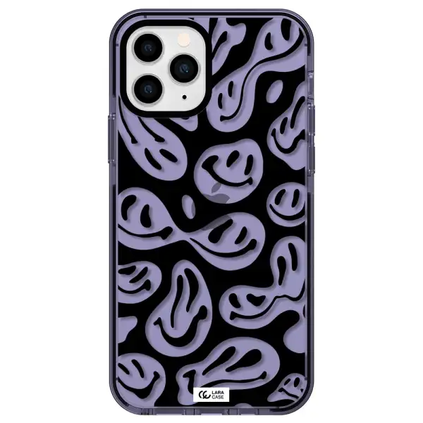 Smiley Faces Apple iPhone 11 pro max impact Lilac Case