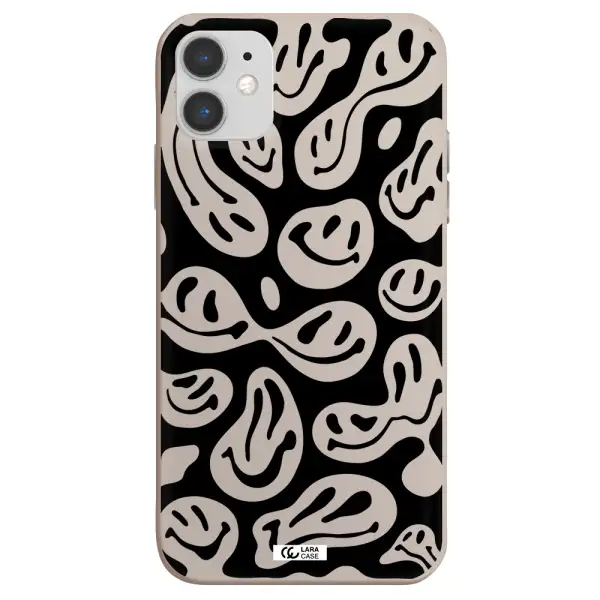 Smiley Faces Apple iPhone 11 Silicone Stone Case
