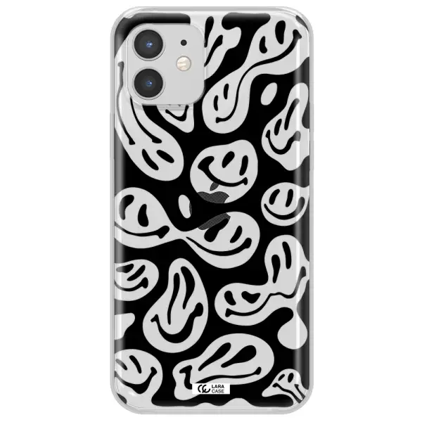 Smiley Faces Apple iPhone 12 Clear TPU Case