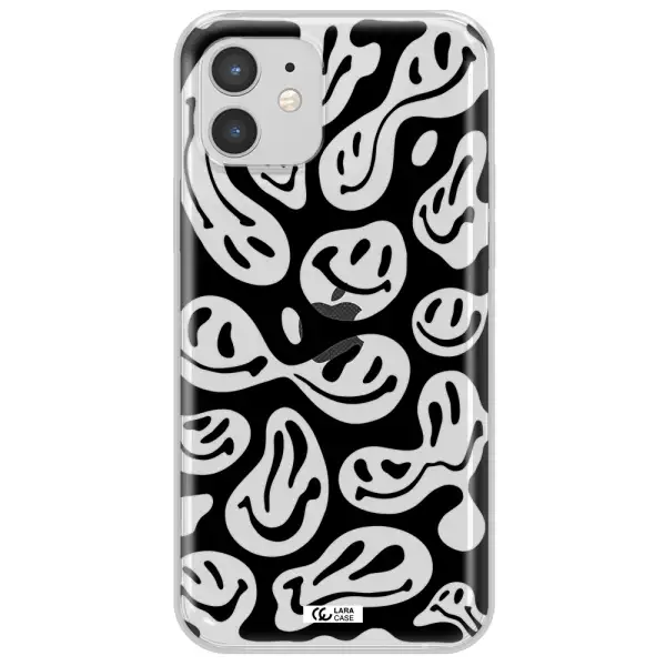 Smiley Faces Apple iPhone 12 mini Clear TPU Case
