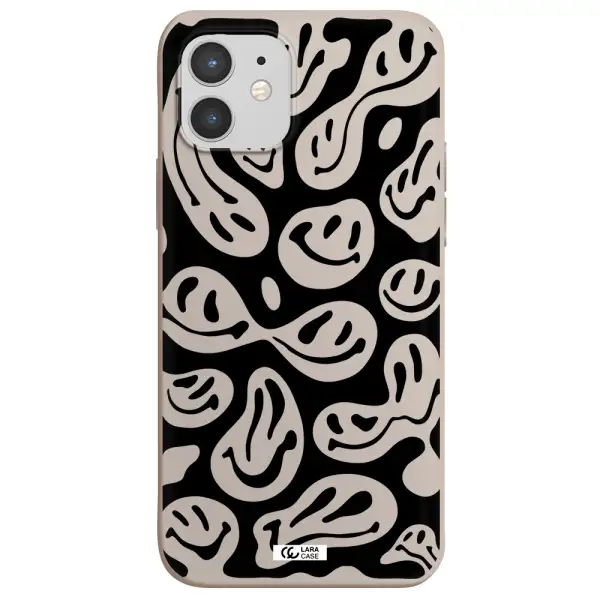Smiley Faces Apple iPhone 12 mini Silicone Stone Case