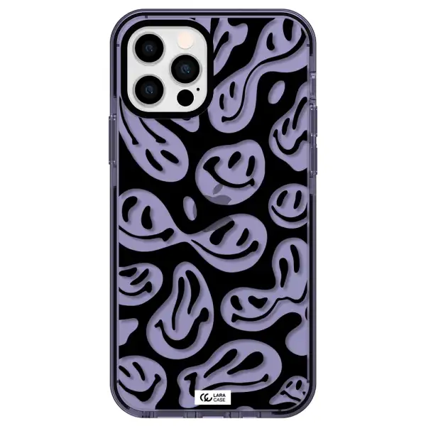 Smiley Faces Apple iPhone 12 pro impact Lilac Case