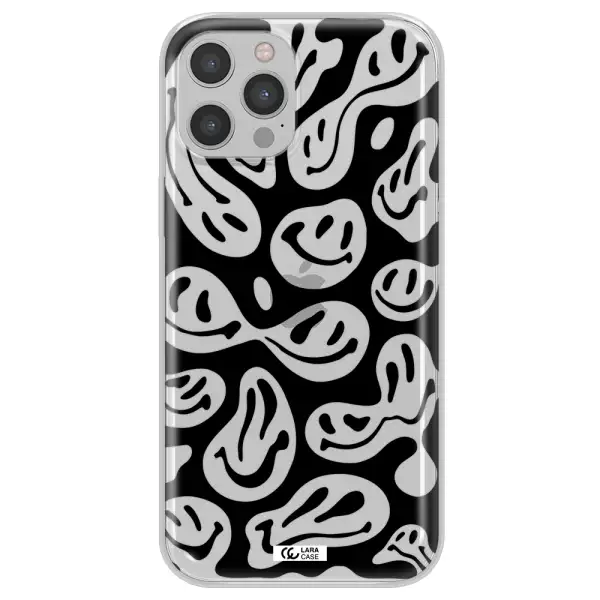 Smiley Faces Apple iPhone 12 pro max Clear TPU Case
