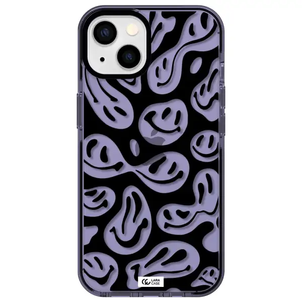 Smiley Faces Apple iPhone 13 impact Lilac Case