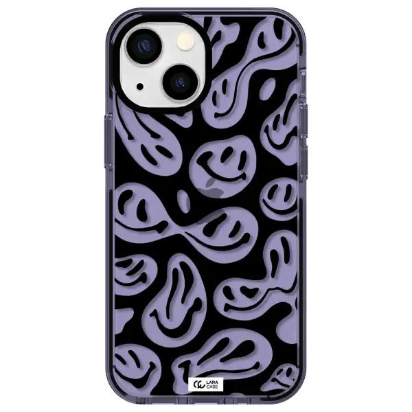 Smiley Faces Apple iPhone 13 mini impact Lilac Case
