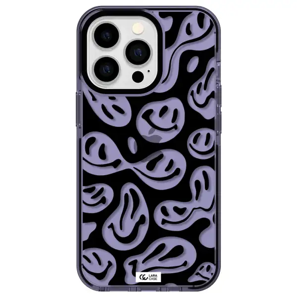 Smiley Faces Apple iPhone 13 Pro impact Lilac Case