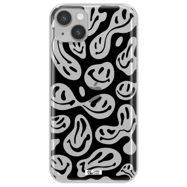 Smiley Faces Apple iPhone 14 Clear TPU Case