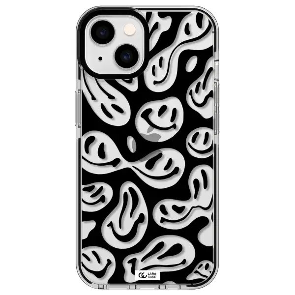 Smiley Faces Apple iPhone 14 impact black border Case