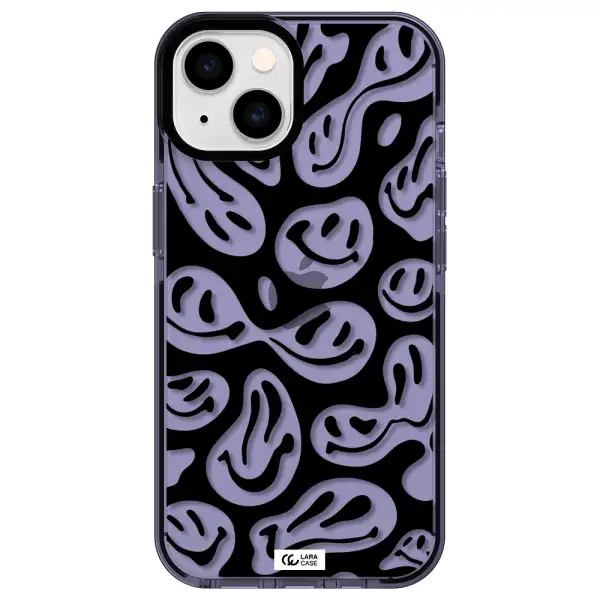 Smiley Faces Apple iPhone 14 impact Lilac Case