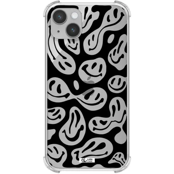 Smiley Faces Apple iPhone 14 plus Clear PC Case