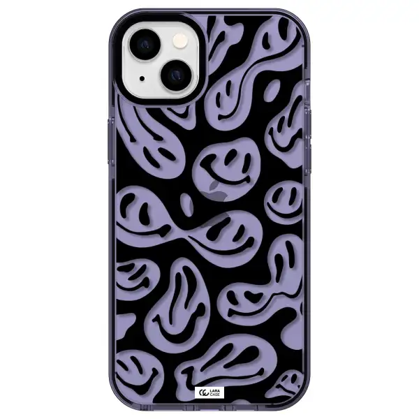 Smiley Faces Apple iPhone 14 plus impact Lilac Case