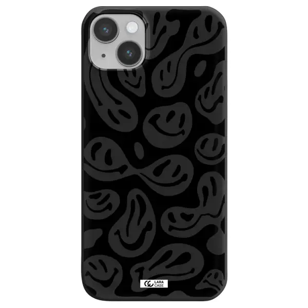 Smiley Faces Apple iPhone 14 plus Silicone black Case