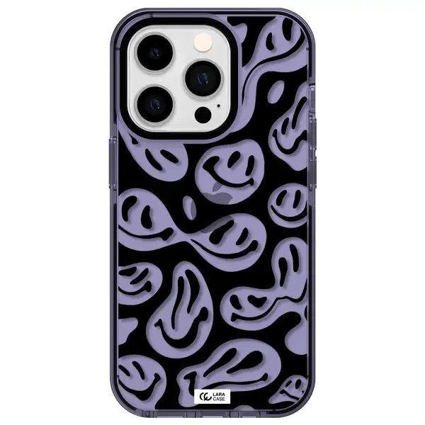 Smiley Faces Apple iPhone 14 pro impact Lilac Case