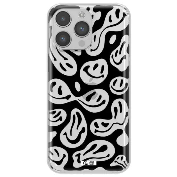 Smiley Faces Apple iPhone 14 pro max Clear TPU Case