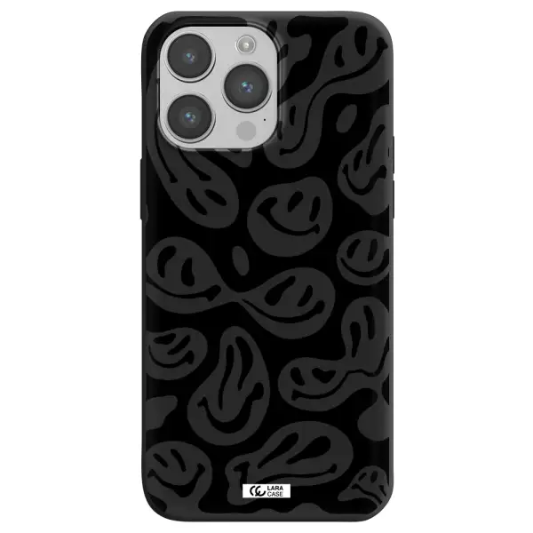 Smiley Faces Apple iPhone 14 pro Silicone black Case
