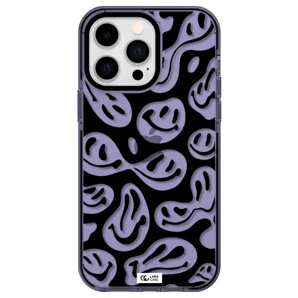 Smiley Faces Apple iPhone 15 Pro Max impact Lilac Case