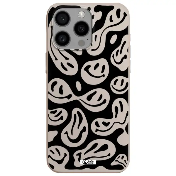Smiley Faces Apple Iphone 15 Pro max Silicone Stone Case