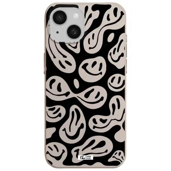 Smiley Faces Apple iPhone 15 Silicone Stone Case