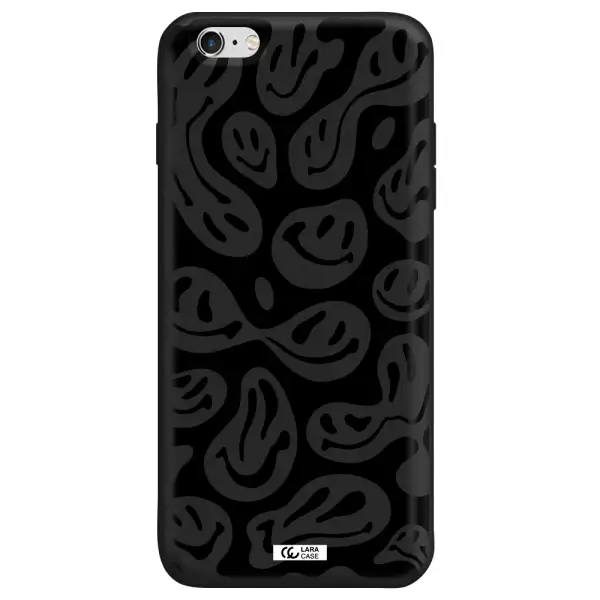 Smiley Faces Apple iPhone 6 s plus Silicone black Case