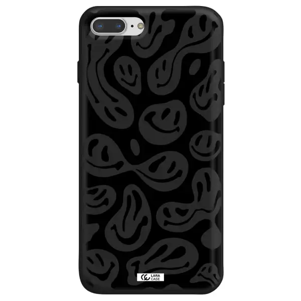 Smiley Faces Apple iPhone 7 plus Silicone black Case