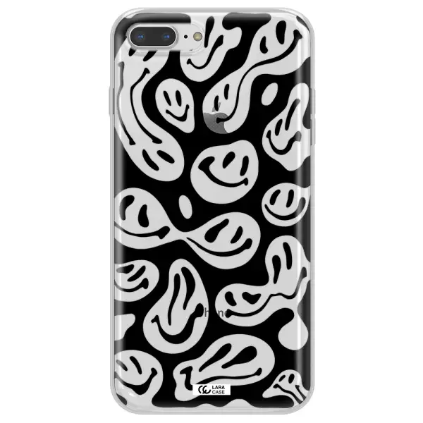 Smiley Faces Apple iPhone 8 plus Clear TPU Case