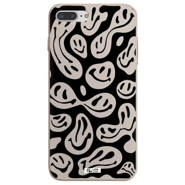 Smiley Faces Apple iPhone 8 plus Silicone Stone Case