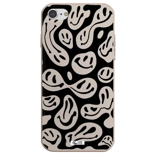 Smiley Faces Apple iPhone 8 Silicone Stone Case