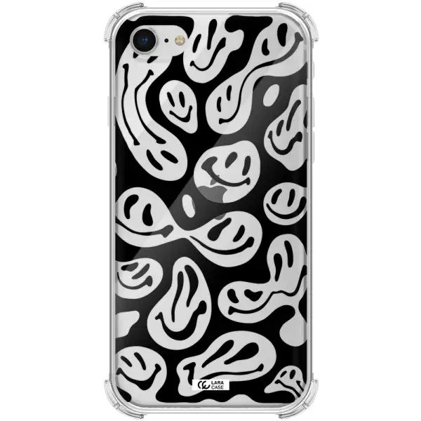 Smiley Faces Apple iPhone se 2020 Clear PC Case