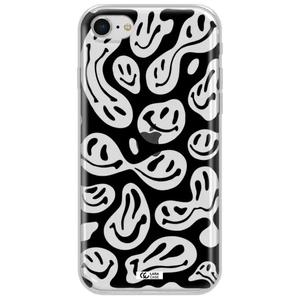 Smiley Faces Apple Iphone Se 2020 Clear Tpu Case