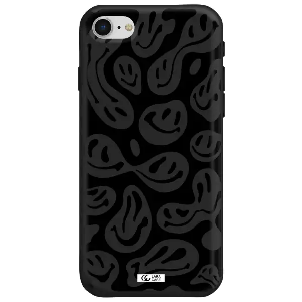 Smiley Faces Apple iPhone se 2020 Silicone black Case