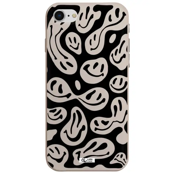 Smiley Faces Apple iPhone se 2020 Silicone Stone Case