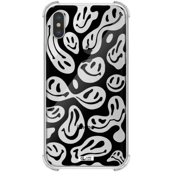 Smiley Faces Apple iPhone X Clear PC Case